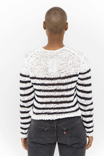 STRIPE KNIT SWEATER WITH TAGS