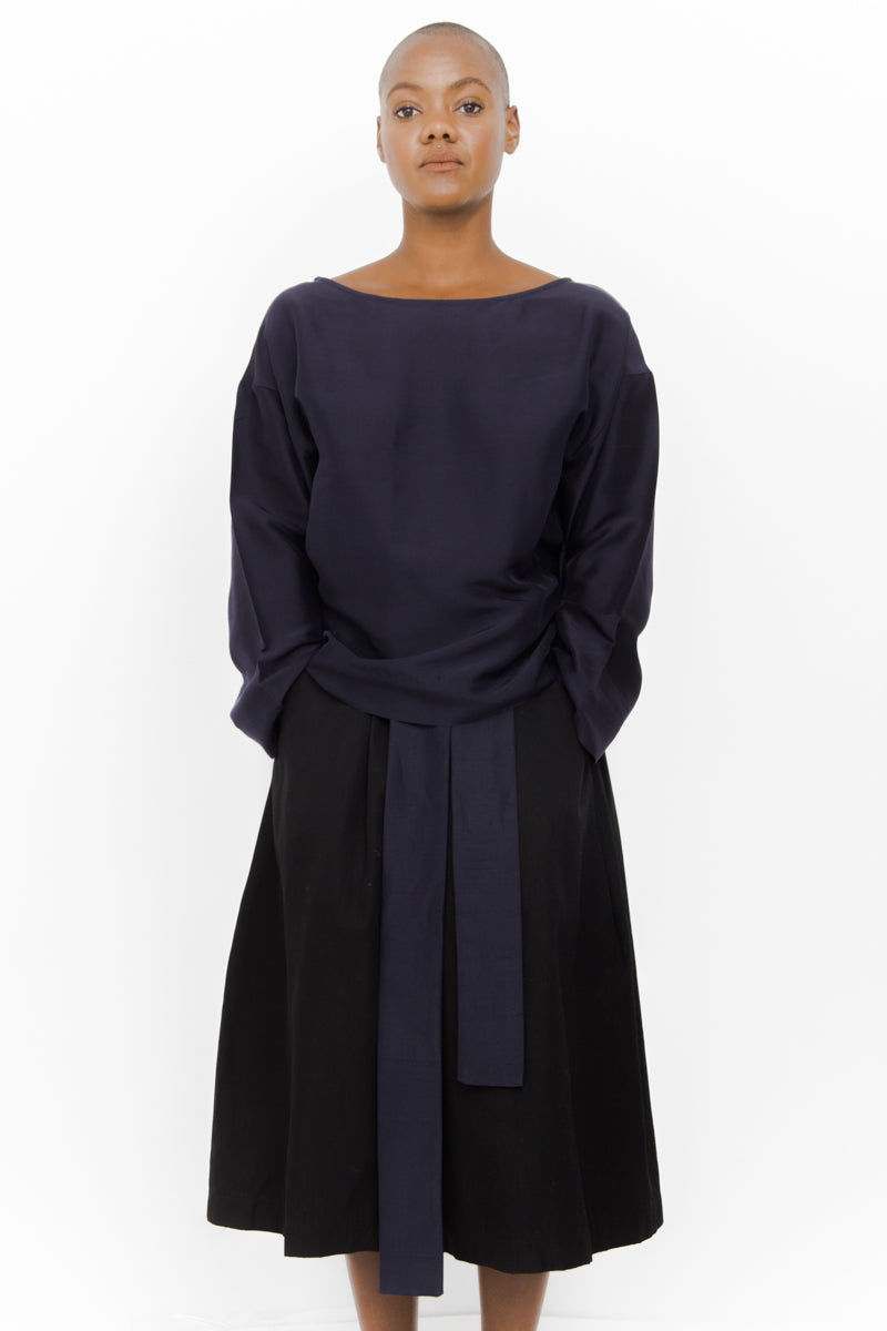 TIE SILK BLOUSE