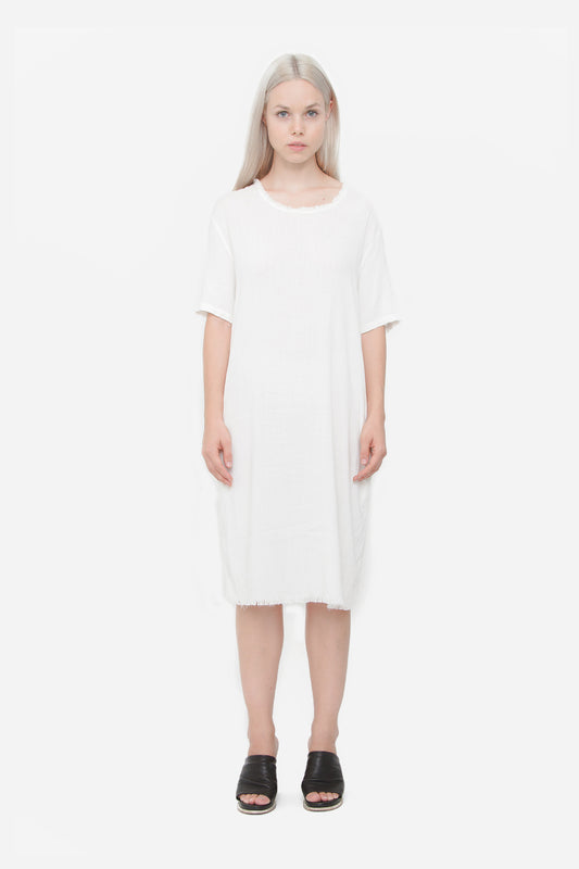 FRAYED HEM DRESS