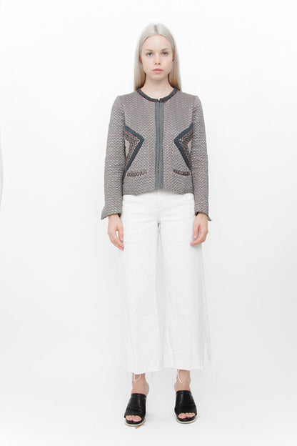 SILVER JACQUARD JACKET