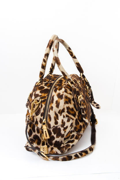 LEOPARD PONYHAIR PURSE
