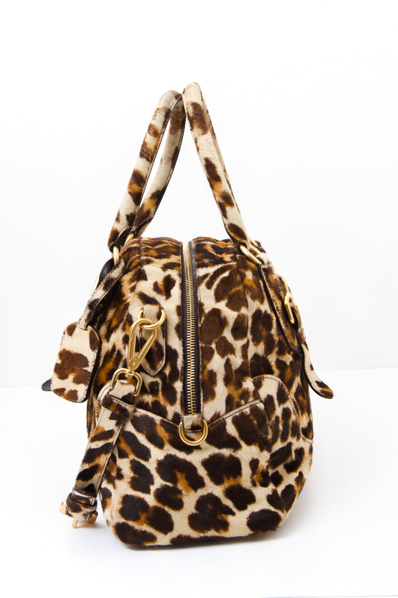LEOPARD PONYHAIR PURSE