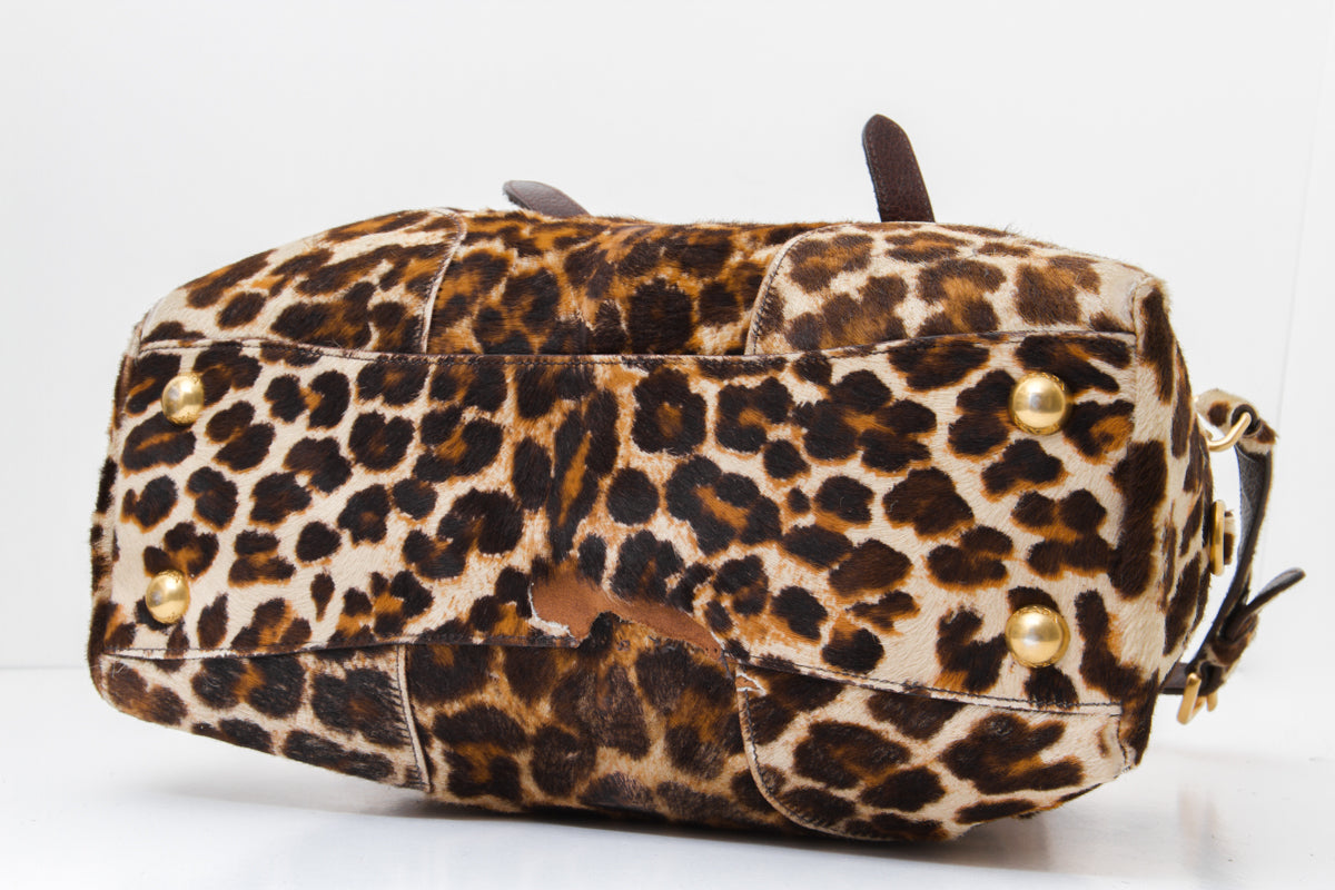 LEOPARD PONYHAIR PURSE