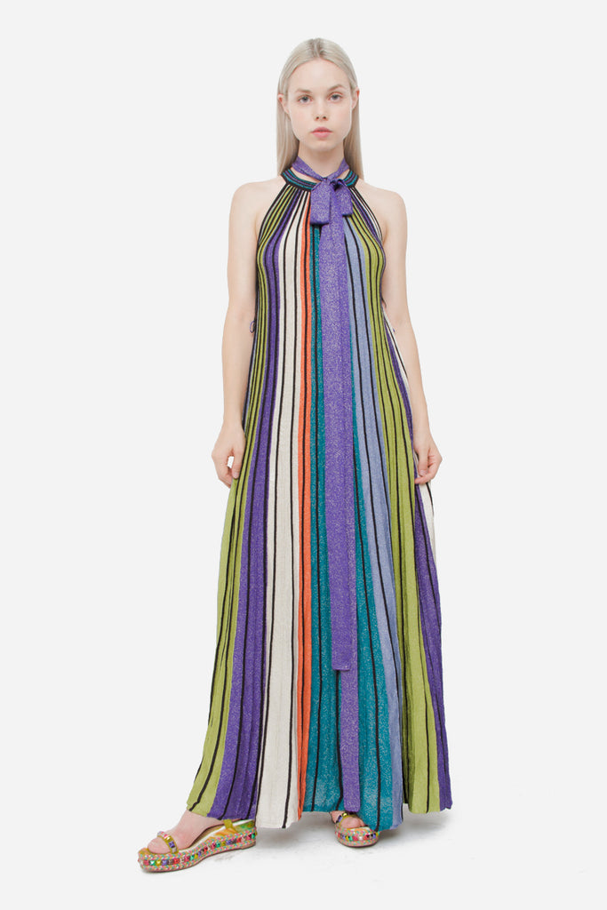 ACCORDION MAXI DRESS WITH TAGS
