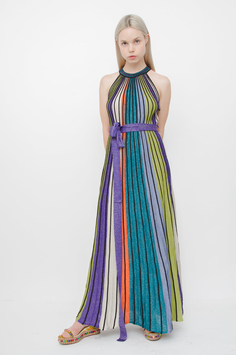 ACCORDION MAXI DRESS WITH TAGS