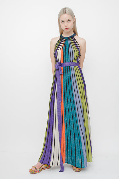 ACCORDION MAXI DRESS WITH TAGS