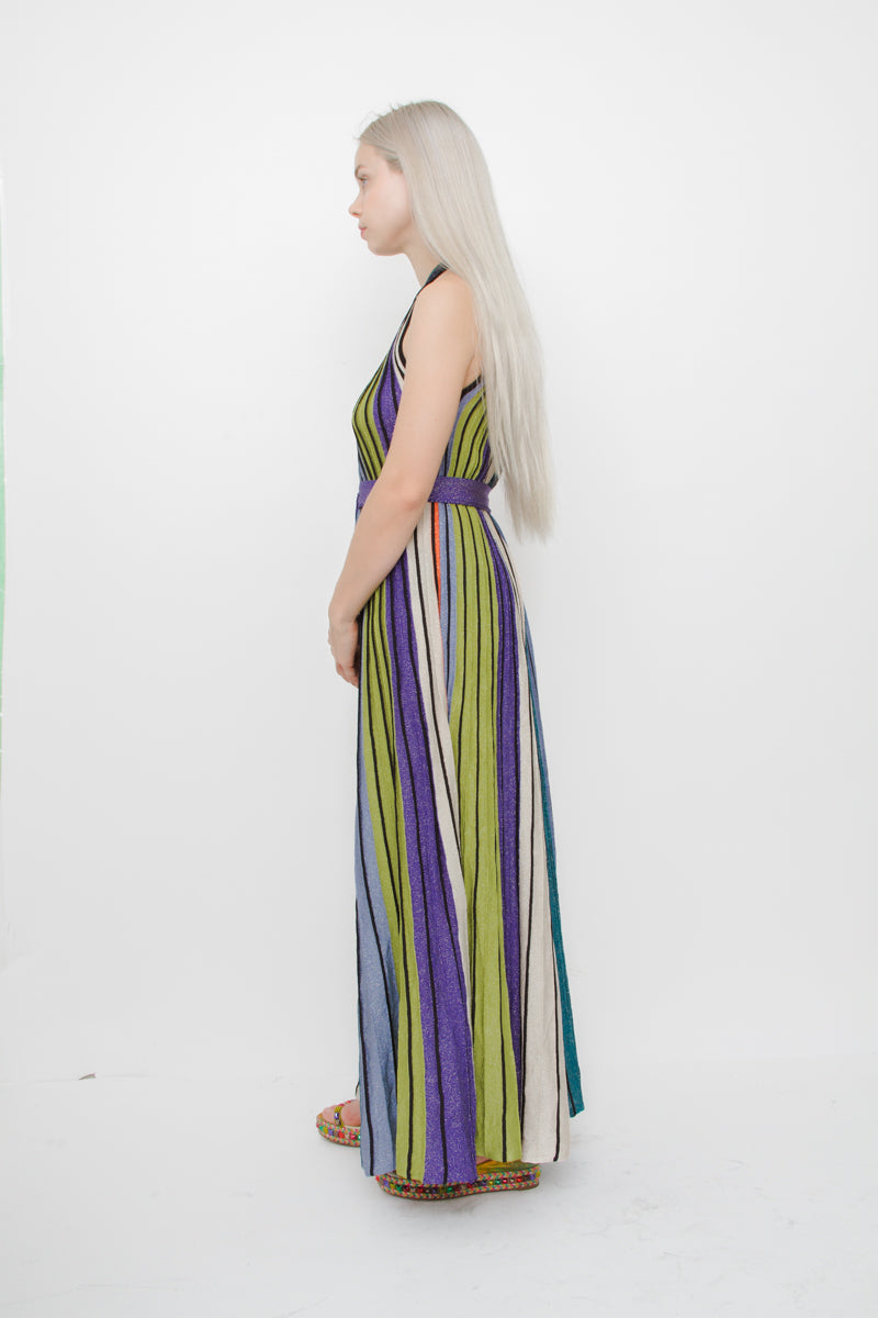 ACCORDION MAXI DRESS WITH TAGS