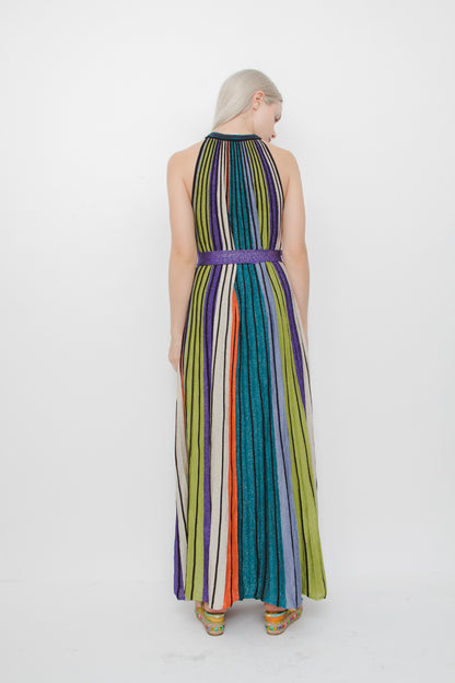 ACCORDION MAXI DRESS WITH TAGS