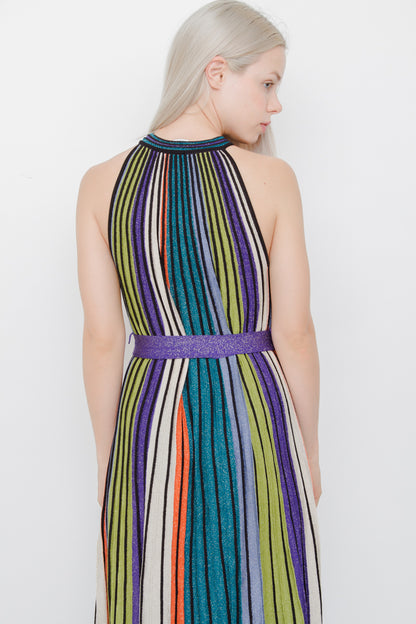 ACCORDION MAXI DRESS WITH TAGS