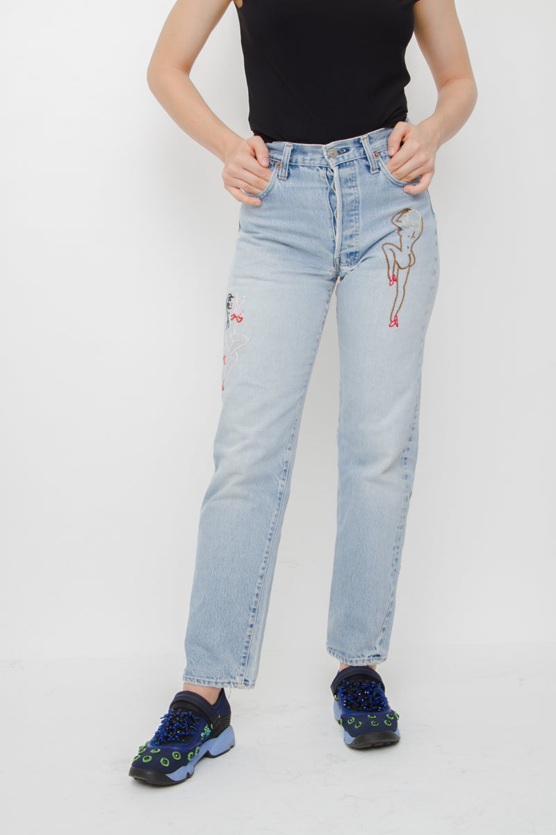 PINUP EMBROIDERED JEANS