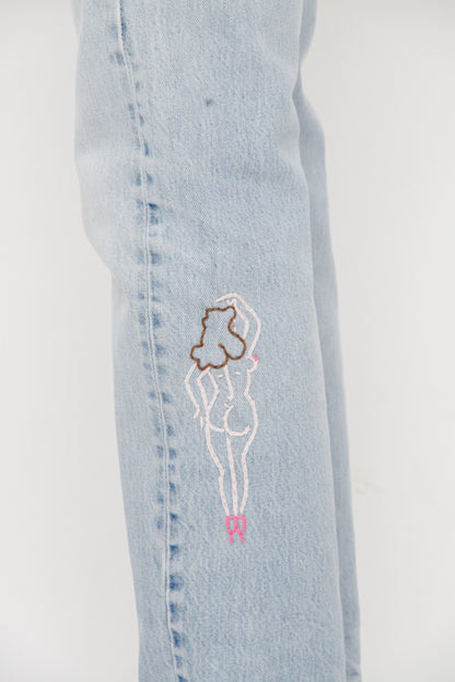 PINUP EMBROIDERED JEANS