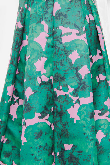 SILK FLORAL SKIRT WITH TAGS