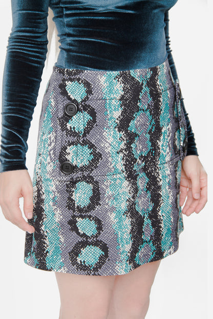SNAKESKIN MINI SKIRT