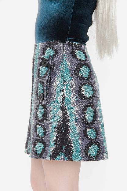 SNAKESKIN MINI SKIRT