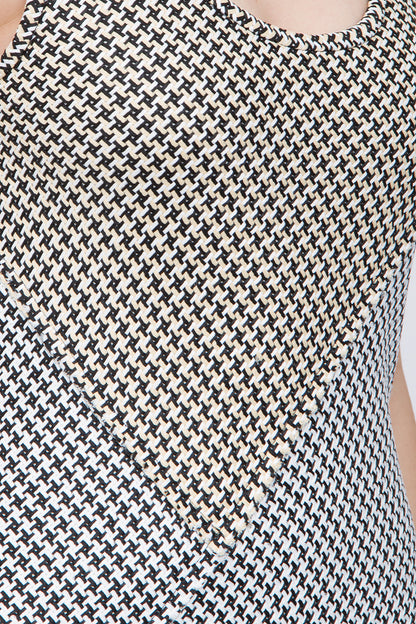 FRINGE BASKETWEAVE DRESS
