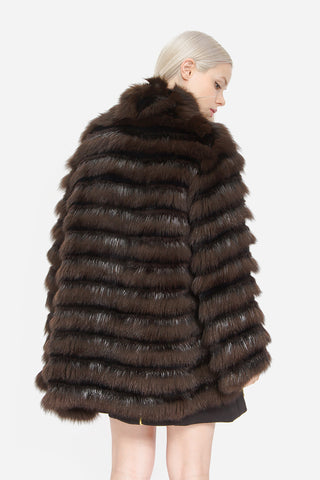 BELTED WOOL CAPELET