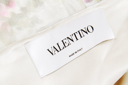 TAFFETA WATERCOLOR DRESS WITH TAGS