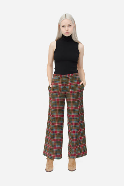PLAID TROUSERS