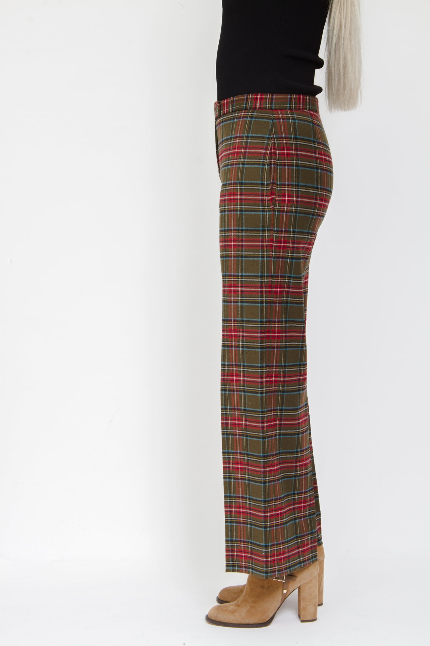PLAID TROUSERS