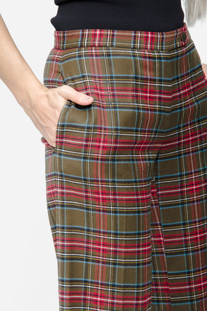 PLAID TROUSERS
