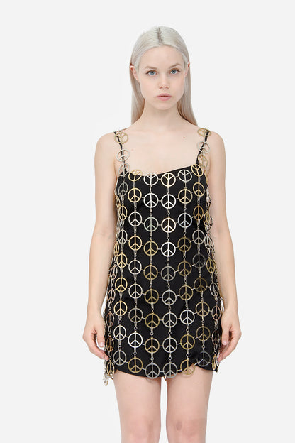 METAL PEACE SIGN DRESS