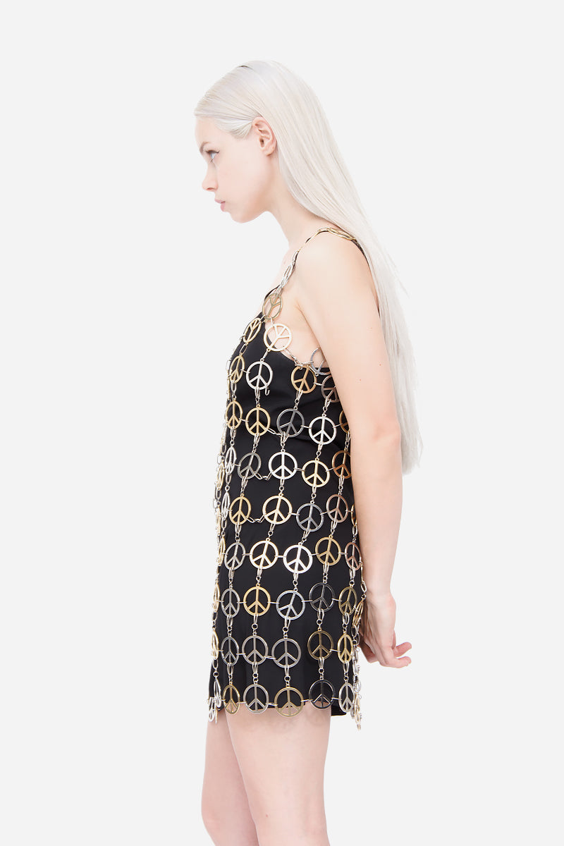 METAL PEACE SIGN DRESS
