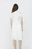 WHITE DRAPED DRESS