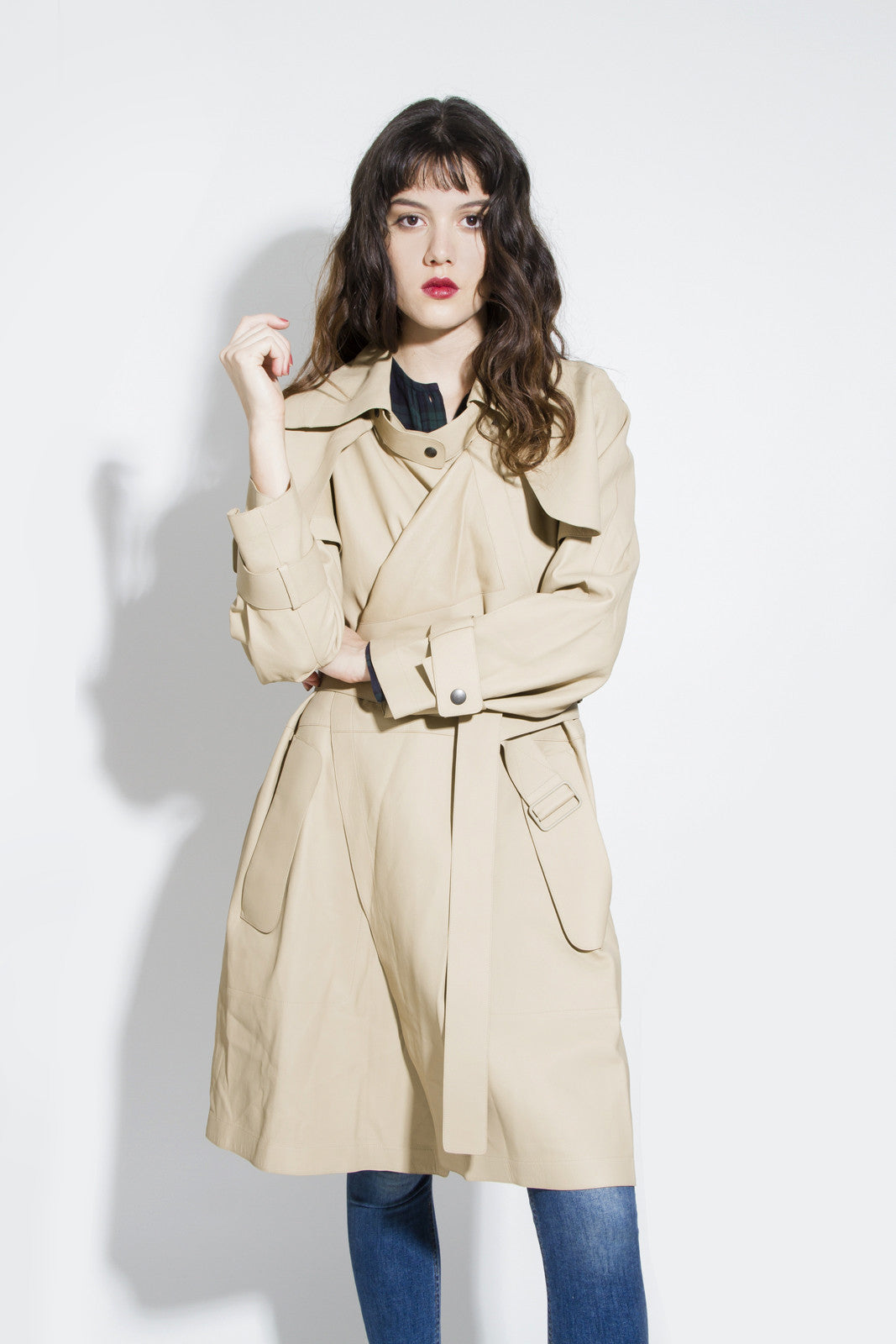 LEATHER TRENCH