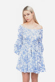 GISELE OFF SHOULDER DRESS WITH TAGS