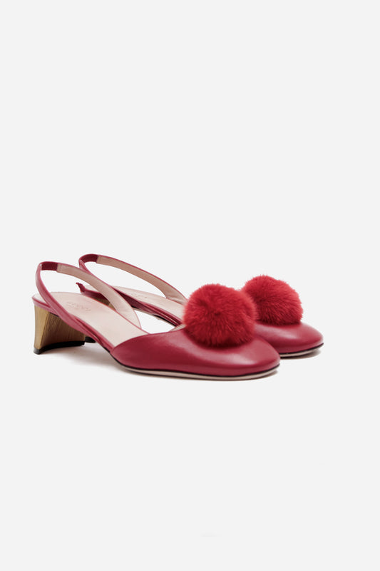POM POM SLINGBACKS