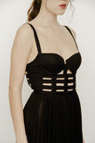 CAGED BUSTIER DRESS