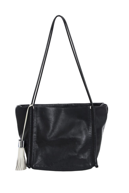 POCKET TOTE PURSE WITH TASSEL