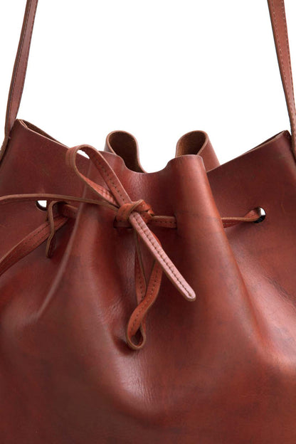 LARGE BROWN BUCKET BAG