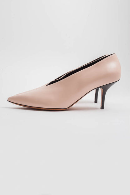 VNECK BLUSH HEELS