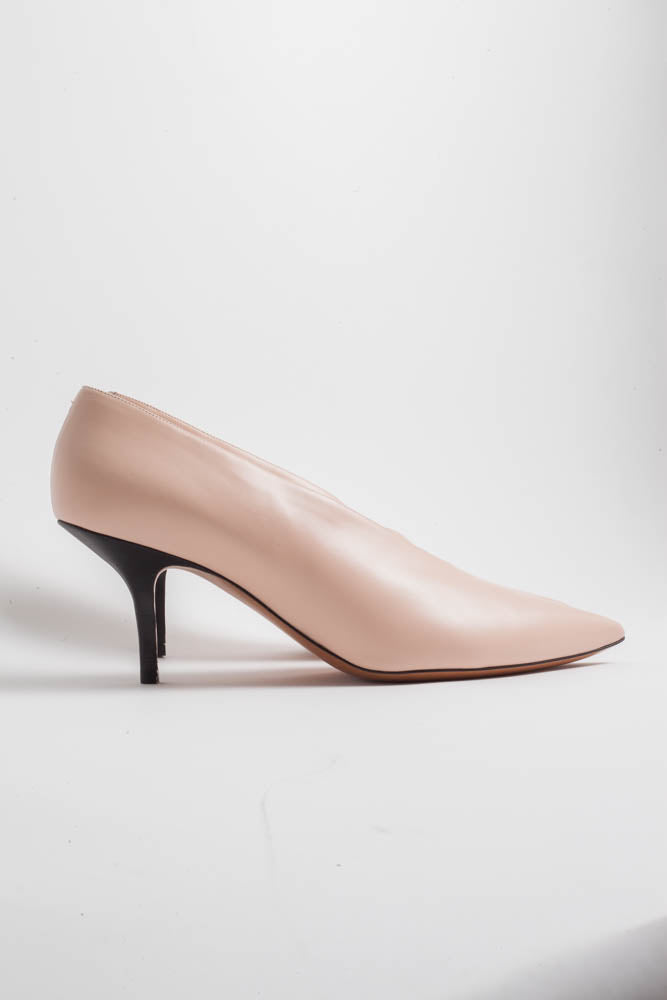 VNECK BLUSH HEELS
