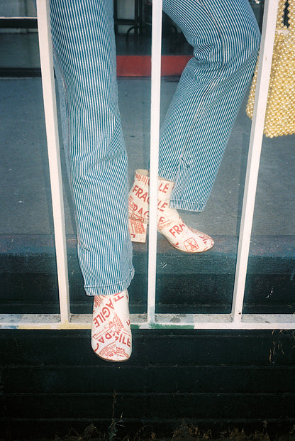 FRAGILE FLARED HEEL BOOT