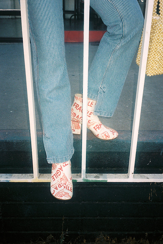 FRAGILE FLARED HEEL BOOT
