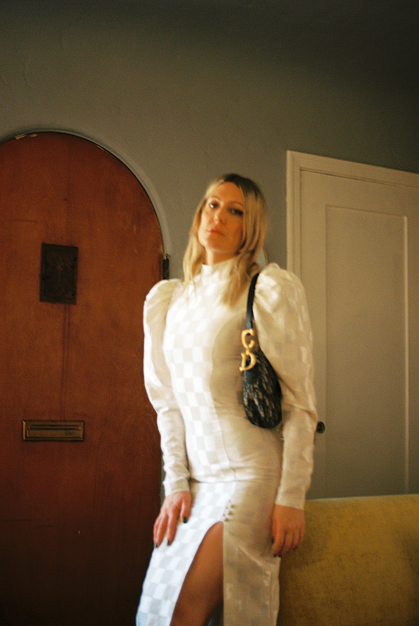 OBLIQUE JACQUARD SADDLE BAG