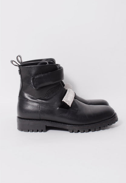 RHINESTONE MOTO BOOTS