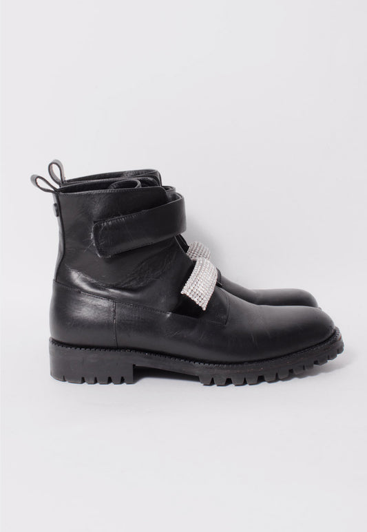 RHINESTONE MOTO BOOTS