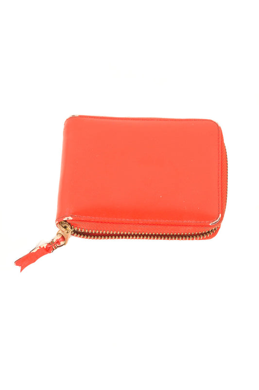 ORANGE LEATHER ZIP WALLET