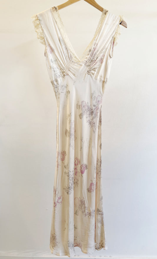 MINETTE IVORY FLORAL SLIP DRESS