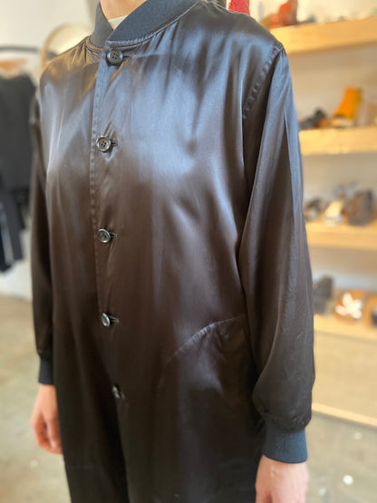 SATIN BOMBER COAT