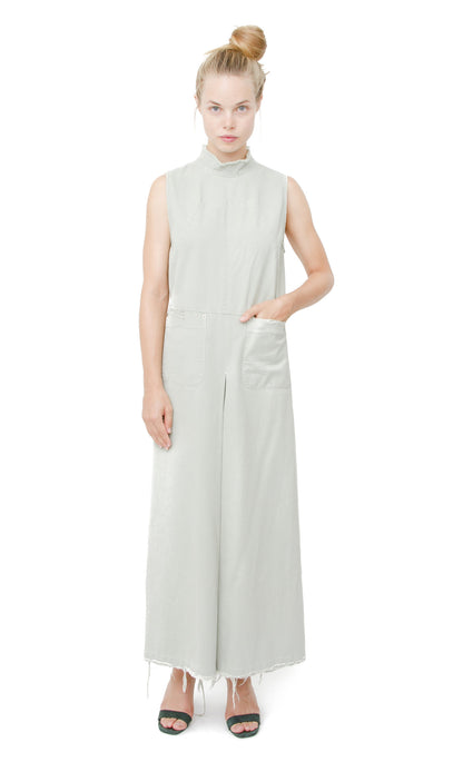 PASTEL GREEN FRAYED JUMPSUIT