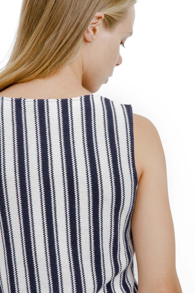 KNIT STRIPE BLOUSE