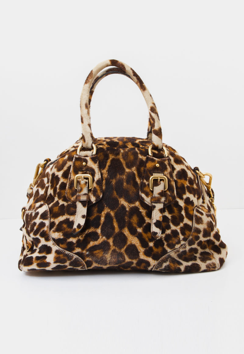 LEOPARD PONYHAIR PURSE