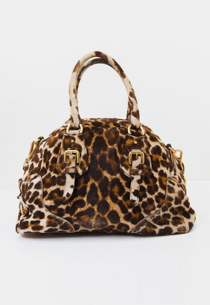 LEOPARD PONYHAIR PURSE