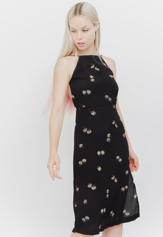 FLORAL HALTER DRESS