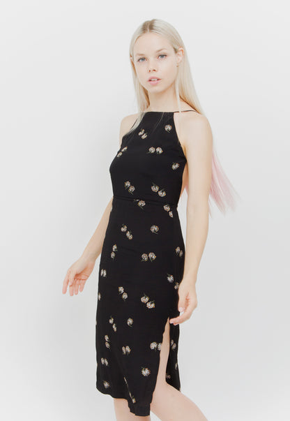 FLORAL HALTER DRESS
