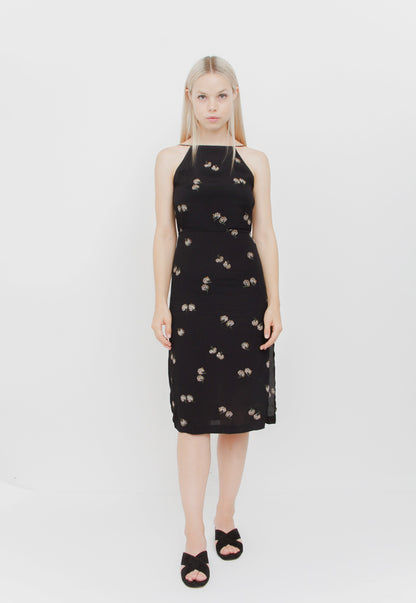 FLORAL HALTER DRESS